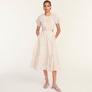 J crew side cutout poplin dress in meadow floral